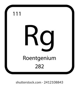 Roentgenium-Symbol, Vektorgrafik-Design