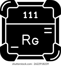 Roentgenium Line vector Icon Design