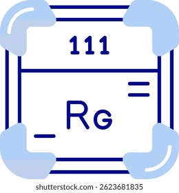 Roentgenium Line vector Icon Design