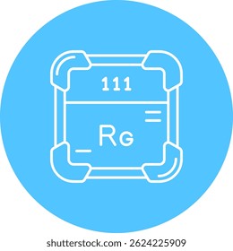 Roentgenium Line Vector Icon Design