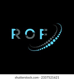 ROF letter logo creative design. ROF unique design.
