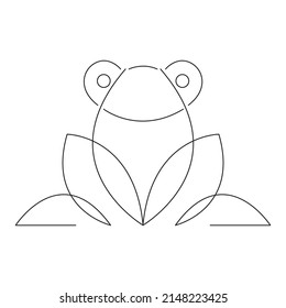 rog drawn in the style of minimalism. Design suitable for tattoo, company logo, emblem for fashion design, scrapbook, paper, print. Isolated vector illustration