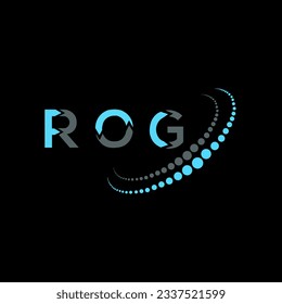 ROG Brief Logo kreatives Design. ROG einzigartiges Design.
