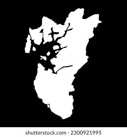 Rogaland county map, administrative region of Norway. Vector illustration.