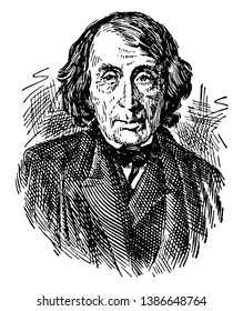 Roger Brooke Taney, 1777-1864, he was the fifth chief Justice of the supreme court and United States attorney general, vintage line drawing or engraving illustration svg