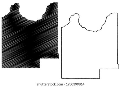 Roger Mills County, Oklahoma State (U.S. county, United States of America) map vector illustration, scribble sketch Roger Mills map