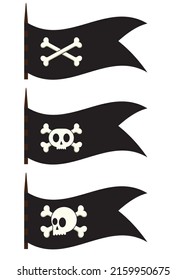 Roger symbol. Pirate scull icon. Vector illustration.