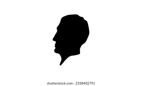 Rogier van der Weyden silhouette, high quality vector