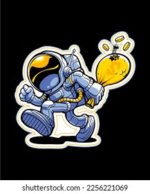 "Rogue astronaut" vector illustration design.
The design is suitable for use on t-shirts and posters.