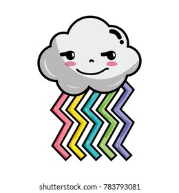 rogue cloud kawaii with rainbow design