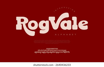 RogVale Retro Bold Groovy Display Font Alphabet