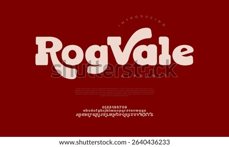 RogVale Retro Bold Groovy Display Font Alphabet