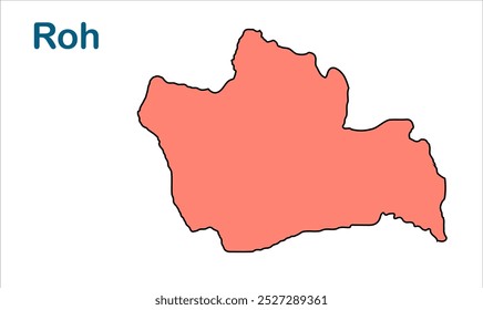 Mapa da subdivisão de Roh, Distrito de Nawada, Estado de Bihar, República da Índia, Governo de Bihar, território indiano, Índia Oriental, política, aldeia, turismo