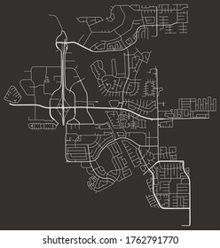 Rohnert Park, California, United States–urban city map, transport road network with downtown urban core and suburbs 