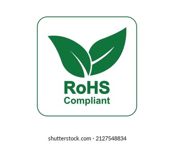 Rohs Compliant Icon With Leaves Vector Illustration