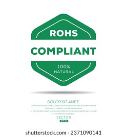 RoHS compliant label, vector illustration.