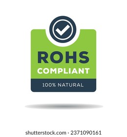 RoHS-konformes Etikett, Vektorgrafik.