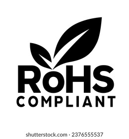 RoHS compliant logo vector black and white