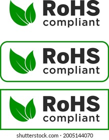 RoHs-konformes Logo mit umweltfreundlichem Vector Green Leaf-Logo oder Symbol für Blätter, Symbol für ein paar Blätter