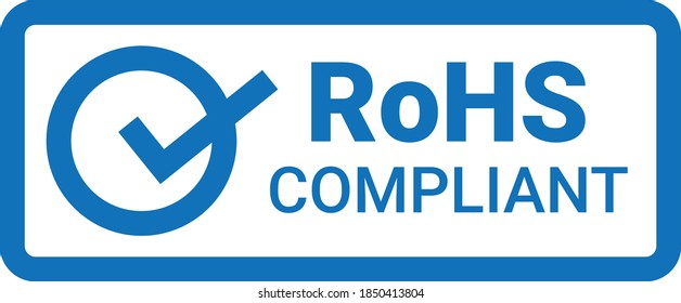 RoHS-konformes Symbol auf Weiß. Stock-Vektorsymbol