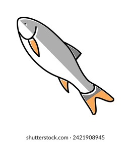 rohu fish color icon vector. rohu fish sign. isolated symbol illustration