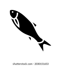 rohu fish glyph icon vector. rohu fish sign. isolated contour symbol black illustration