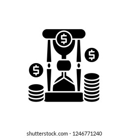 Roi black icon, vector sign on isolated background. Roi concept symbol, illustration 