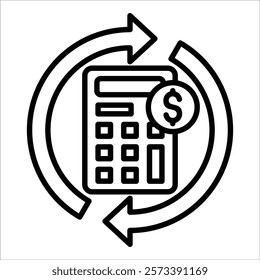 Roi Calculator Icon Element For Design