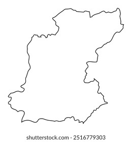 Roi Et Provinzkarte, Verwaltungsbezirk von Thailand. Vektorgrafik.