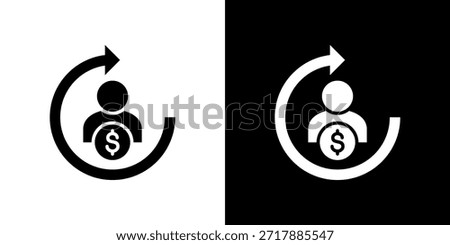 Roi icon black and white filled.