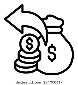 Roi Icon Element For Design