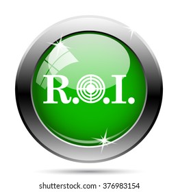 ROI icon. Internet button on white background. EPS10 vector.