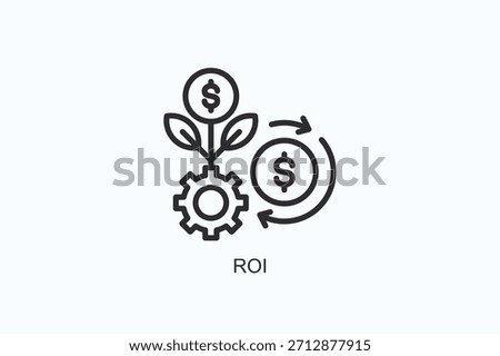 Roi Icon Or Logo Isolated Vector Illustration