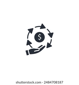 Icono de ROI. Vector.Icono de estilo lineal editable.Ilustración de estilo lineal para usar Diseño web,logo.Symbol.