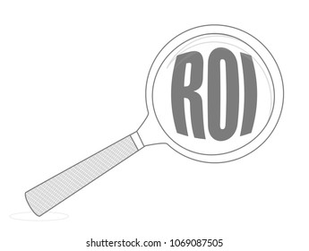 roi magnify glass concept Illustrator. design graphic isolated over white