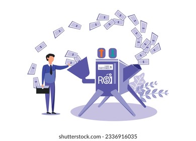 Roi Marketing Landing Page Illustration