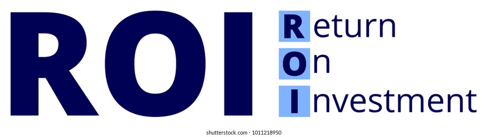 Roi Return On Investment Acronym Financial Stock Vector (Royalty Free ...