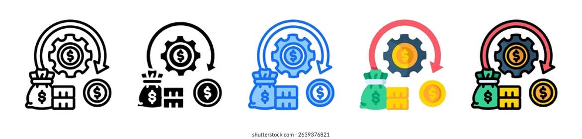 Roi Tracker Icon Element For Design