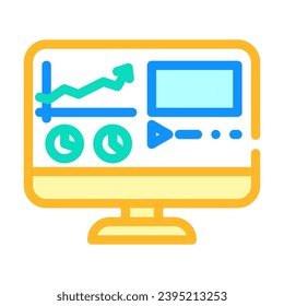 roi tracking social media color icon vector. roi tracking social media sign. isolated symbol illustration