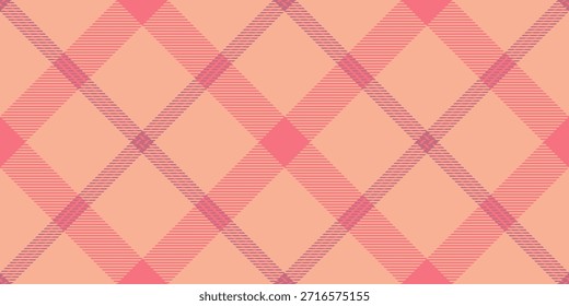 Textura de fondo a cuadros rojos, tela de patrón textil español. Cubierta de Vector a cuadros sin costuras de tartán en la paleta de colores rojo y naranja.
