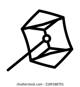 rokakku kite line icon vector. rokakku kite sign. isolated contour symbol black illustration
