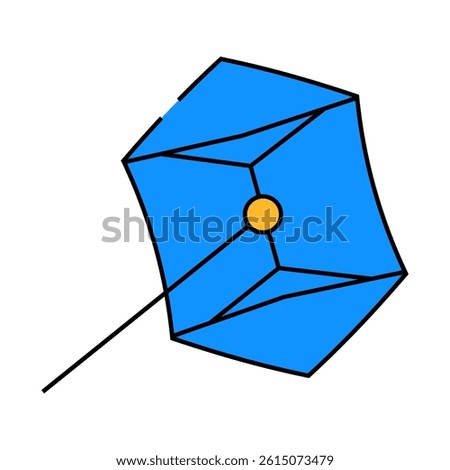 rokakku kite line icon vector. rokakku kite sign. isolated symbol illustration