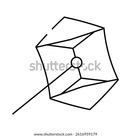 rokakku kite line icon vector. rokakku kite sign. isolated contour symbol black illustration