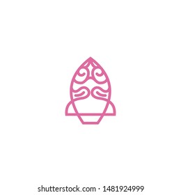 Roket humans leaf logo vector