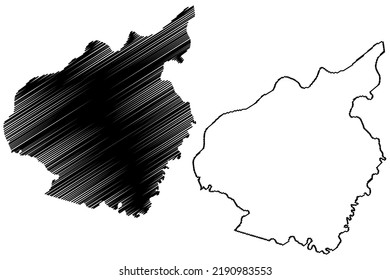 Rolas island (Democratic Republic of Sao Tomé and Príncipe) map vector illustration, scribble sketch Ilheu das Rolas map