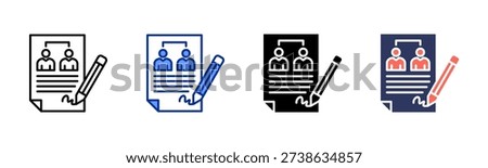 Role Assignment icon set multiple style collection
