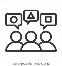 Role Clarity Outline Icon Vector Illustration