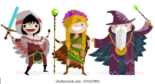 role fantasy characters svg