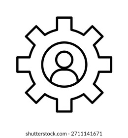 Ilustración vectorial de iconos de esquema de ajuste de rol