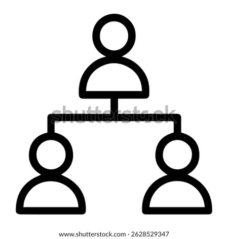 Role hierarchy icon on white background vector
Vector icon remote work freelance